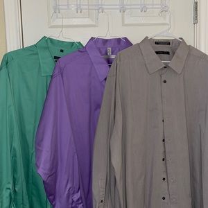 3 Mens Dress Shirts